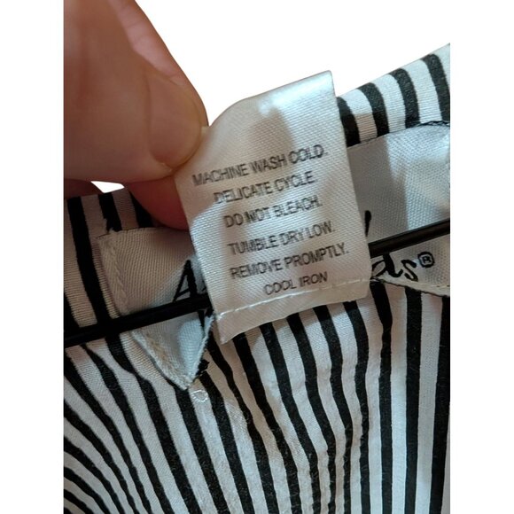 Anthony Richards Embroidered Butterfly Striped Snap Front House Dress 1X - Picture 4 of 8